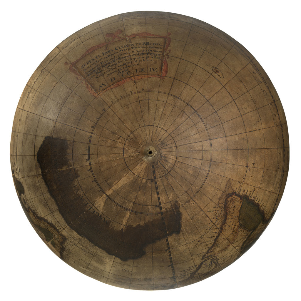 Detail of Terrestrial table globe by unknown