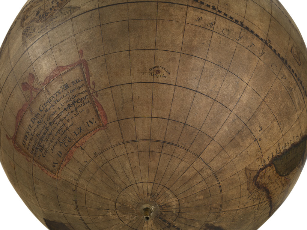 Detail of Terrestrial table globe by unknown