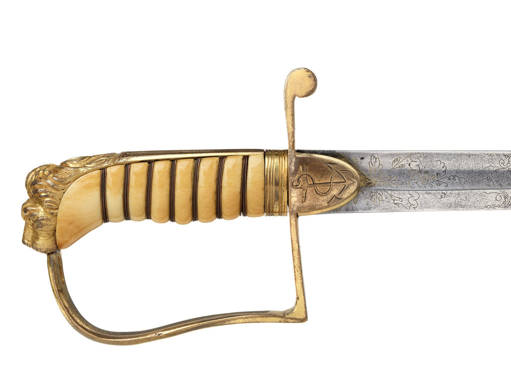 Detail of Stirrup hilted sword which belonged to Rear Admiral Sir James Clark Ross (1800-1862) by Drury & Son