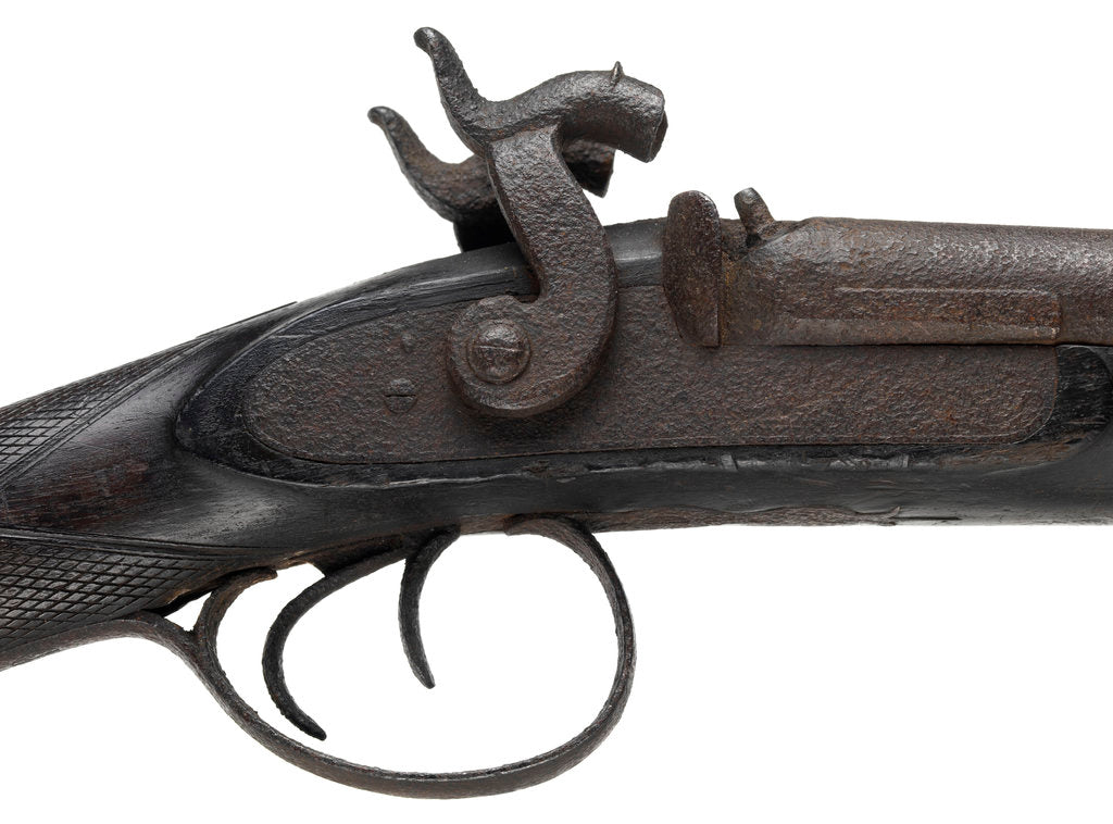 Detail of Pair of shotguns taken on the Franklin expedition, 1845-47 by unknown