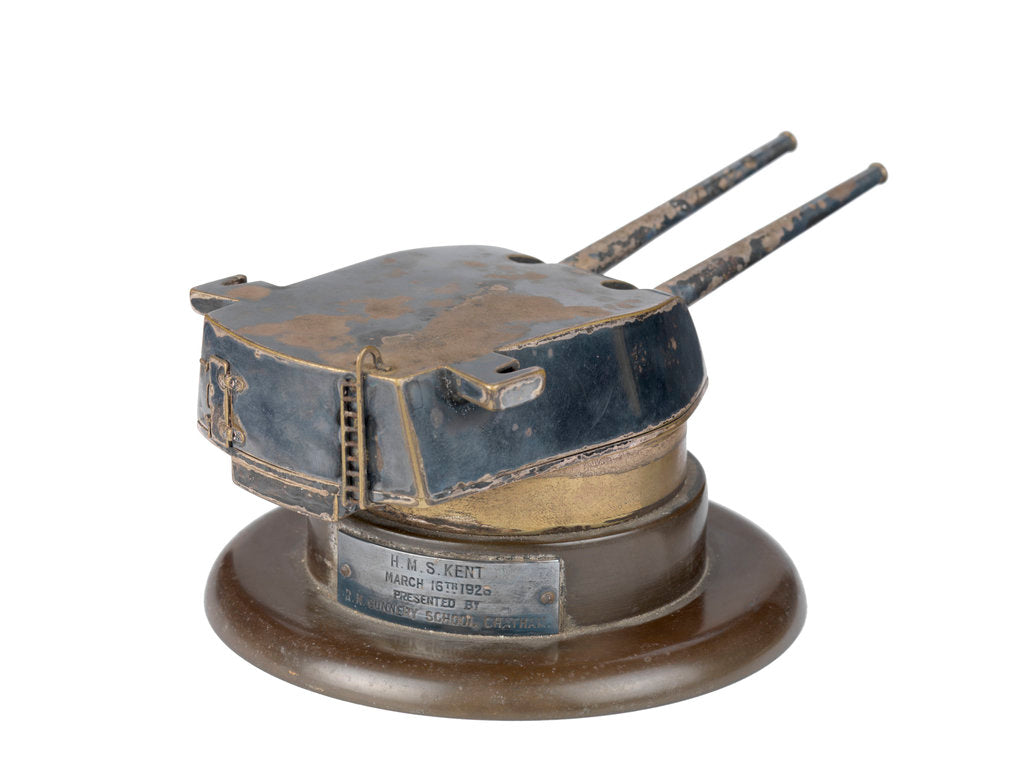 Detail of Model of gun turret on HMS 'Kent' (1926) by unknown