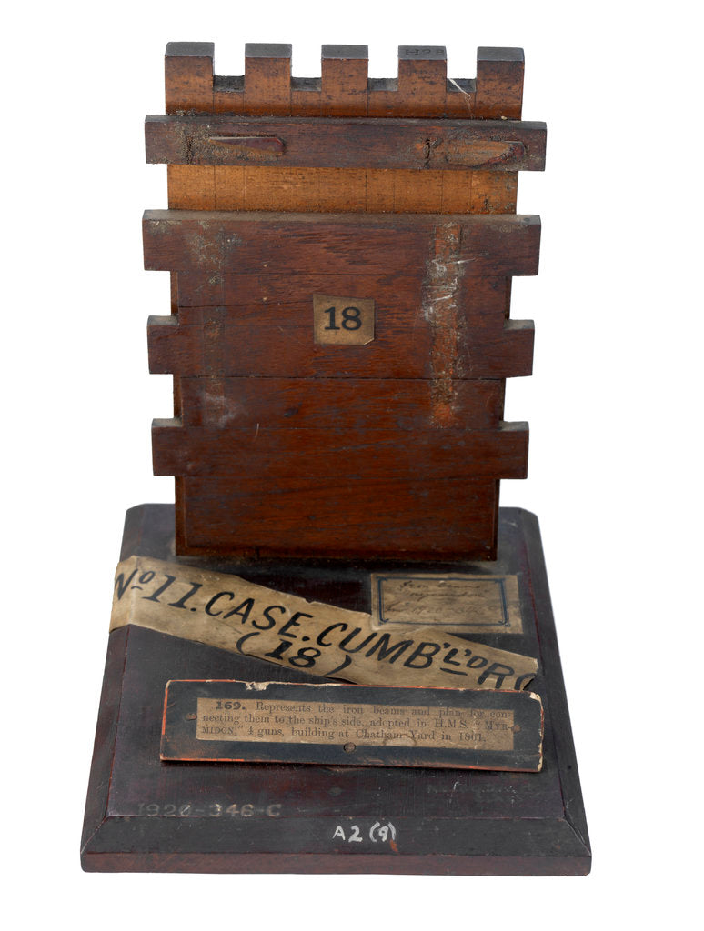 Detail of Sectional model of HMS 'Myrmidon' (1867) by unknown
