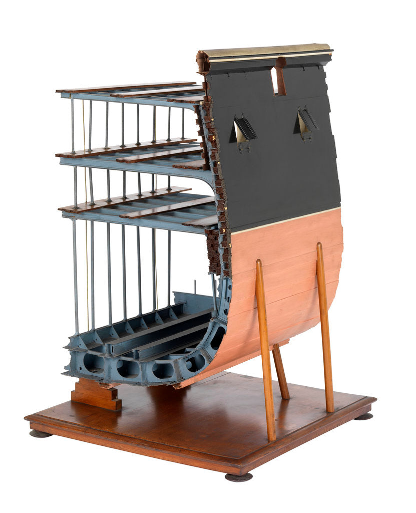 Detail of Half midship section model of HMS 'Warrior' (1860) by unknown