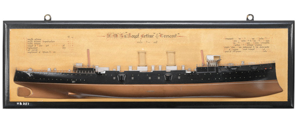 Detail of HMS 'Royal Arthur' (1891); HMS 'Cresent' (1892) by unknown