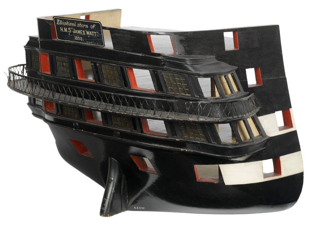 Detail of HMS 'James Watt' (1853) by unknown