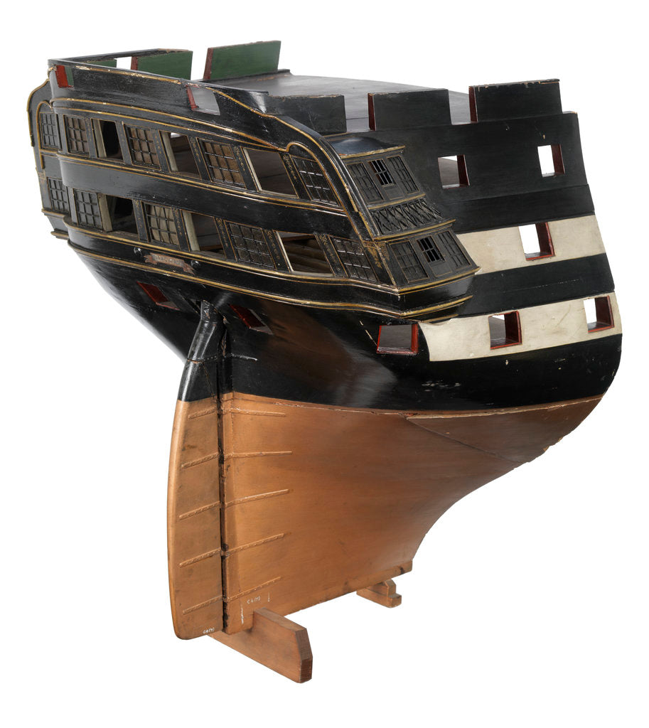 Detail of HMS 'Vanguard' (1835); Warship; Third rate; 80-guns by unknown