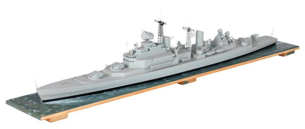 Detail of Warship; Cruiser, Guided missile by unknown
