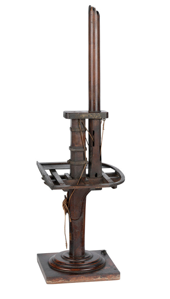 Detail of Mast with platform and topmast by unknown
