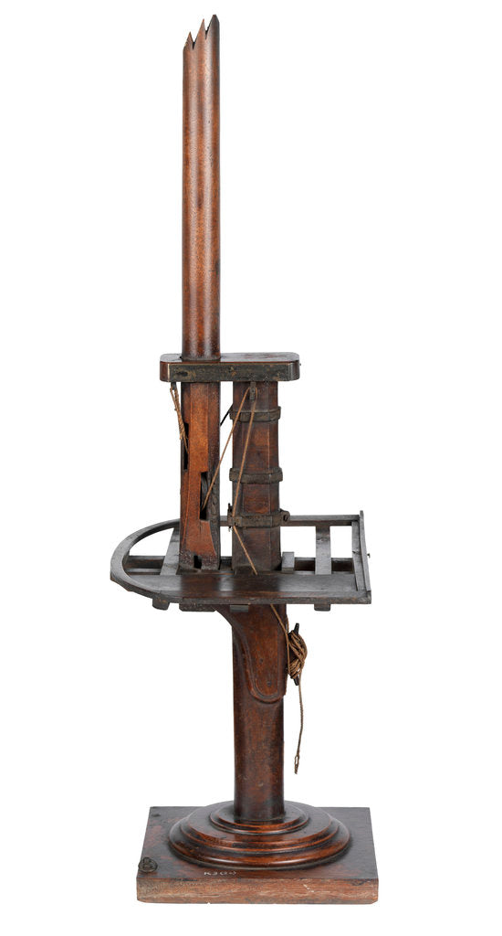Detail of Mast with platform and topmast by unknown