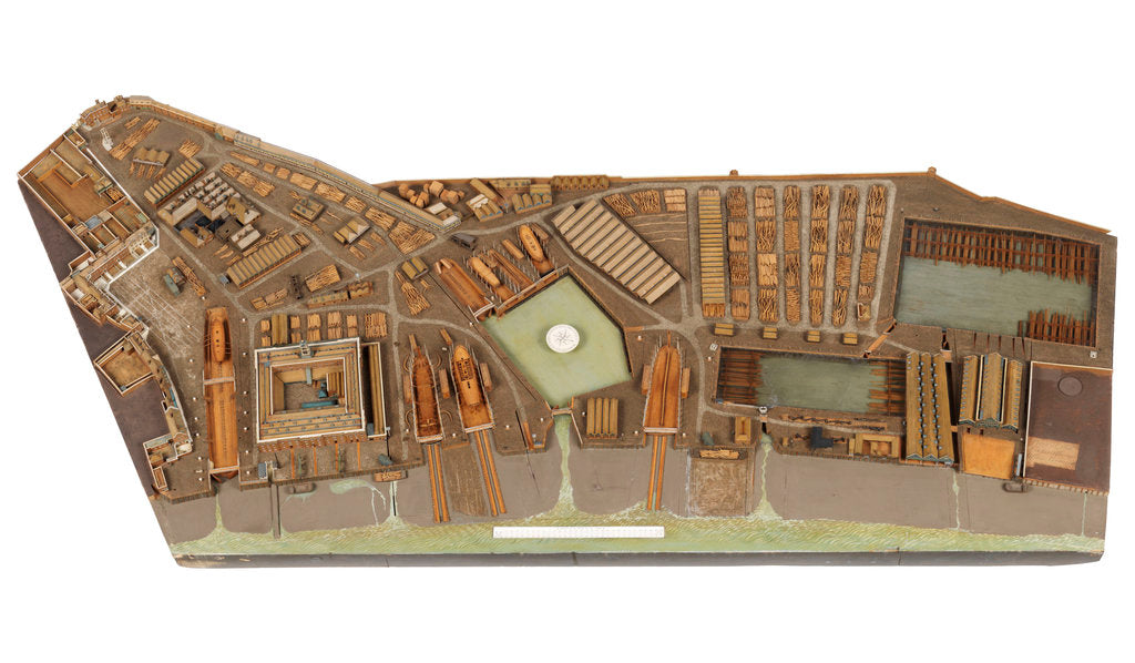 Detail of Royal Dockyard at Deptford by Thomas Roberts