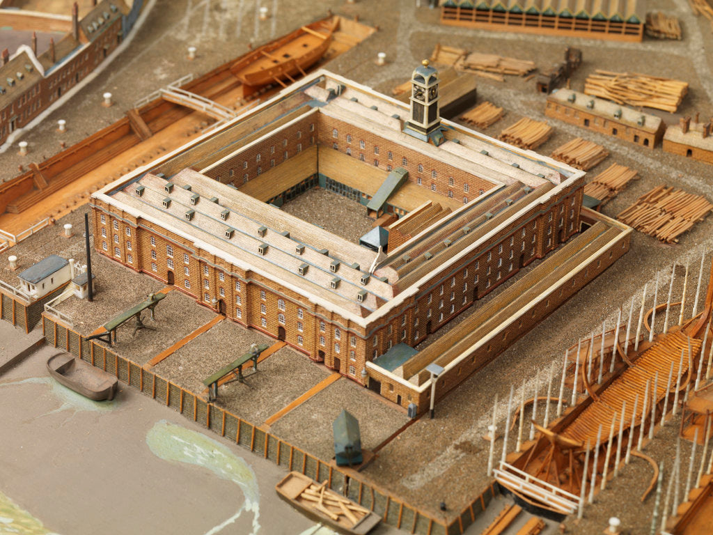 Detail of Royal Dockyard at Deptford by Thomas Roberts