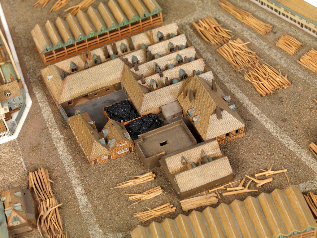 Detail of Royal Dockyard at Deptford by Thomas Roberts