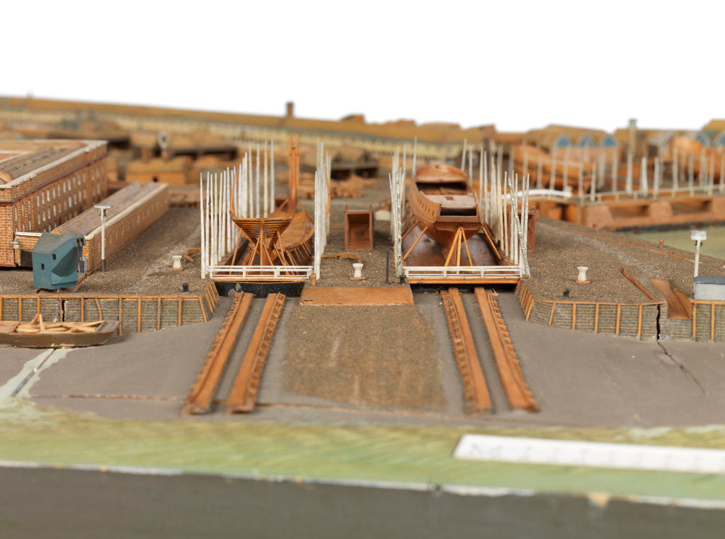 Detail of Royal Dockyard at Deptford by Thomas Roberts