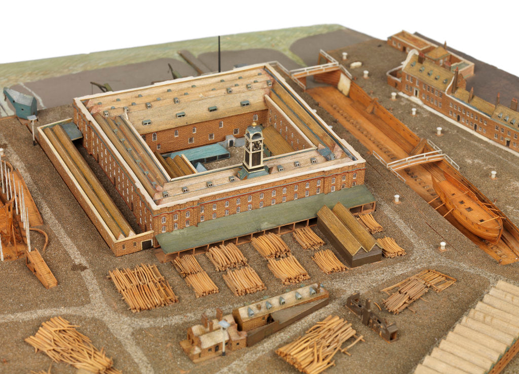 Detail of Royal Dockyard at Deptford by Thomas Roberts