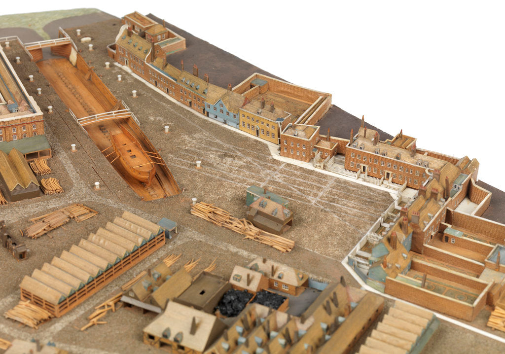 Detail of Royal Dockyard at Deptford by Thomas Roberts