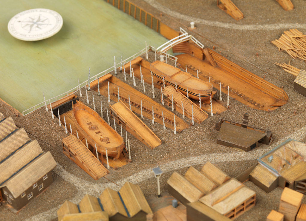 Detail of Royal Dockyard at Deptford by Thomas Roberts