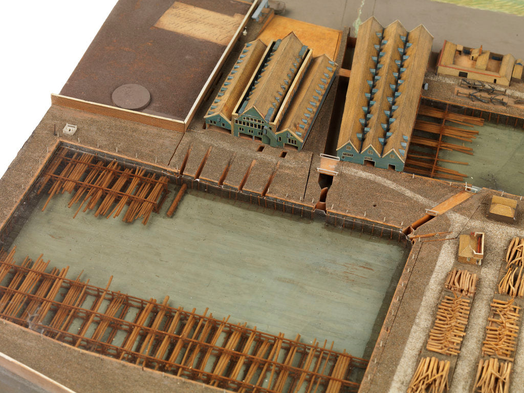 Detail of Royal Dockyard at Deptford by Thomas Roberts
