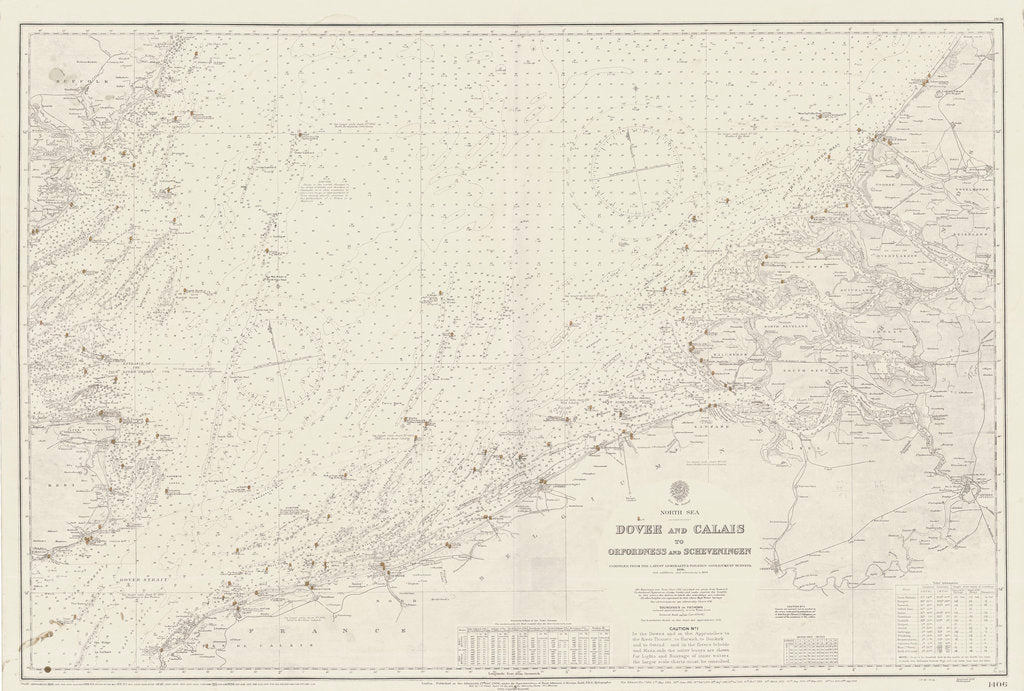 Detail of Chart of area from Dover and Calais to Orfordness by unknown