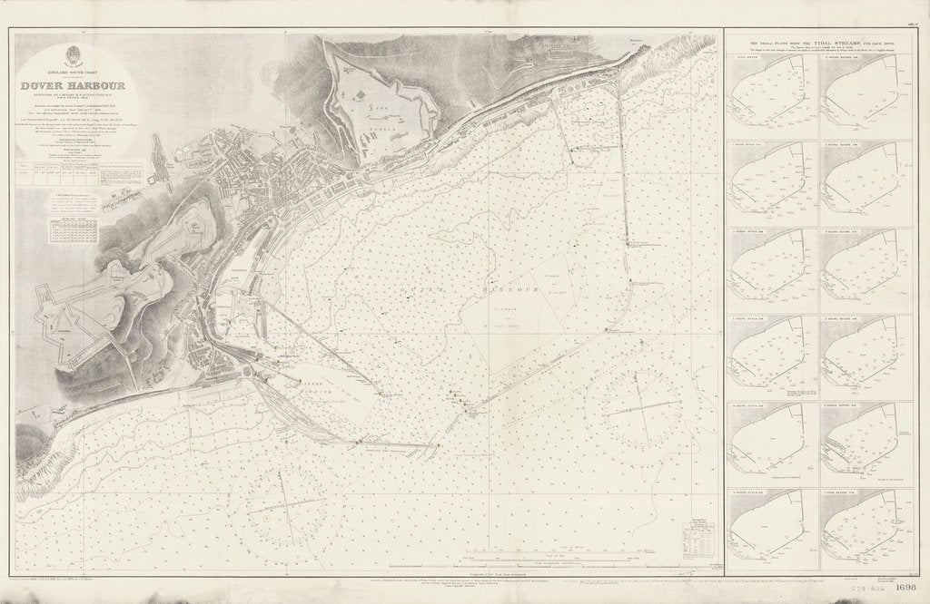 Detail of Admiralty Chart of Dover Harbour (1937) by unknown