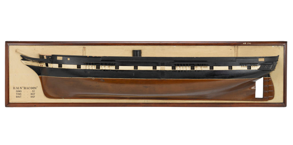 Detail of HMS 'Racoon' (1857) by unknown