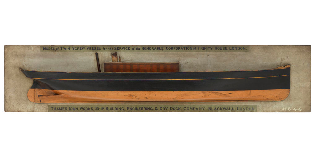 Detail of Model of a Trinity House buoy tender by unknown