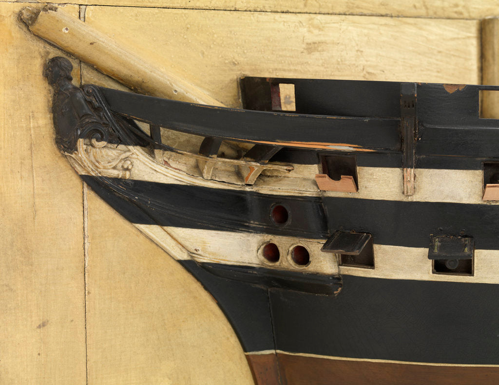 Detail of HMS 'Hood' (1849) by unknown