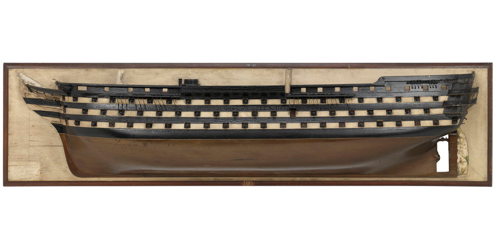 Detail of Half block model of HMS 'Marlborough' (1855) by unknown