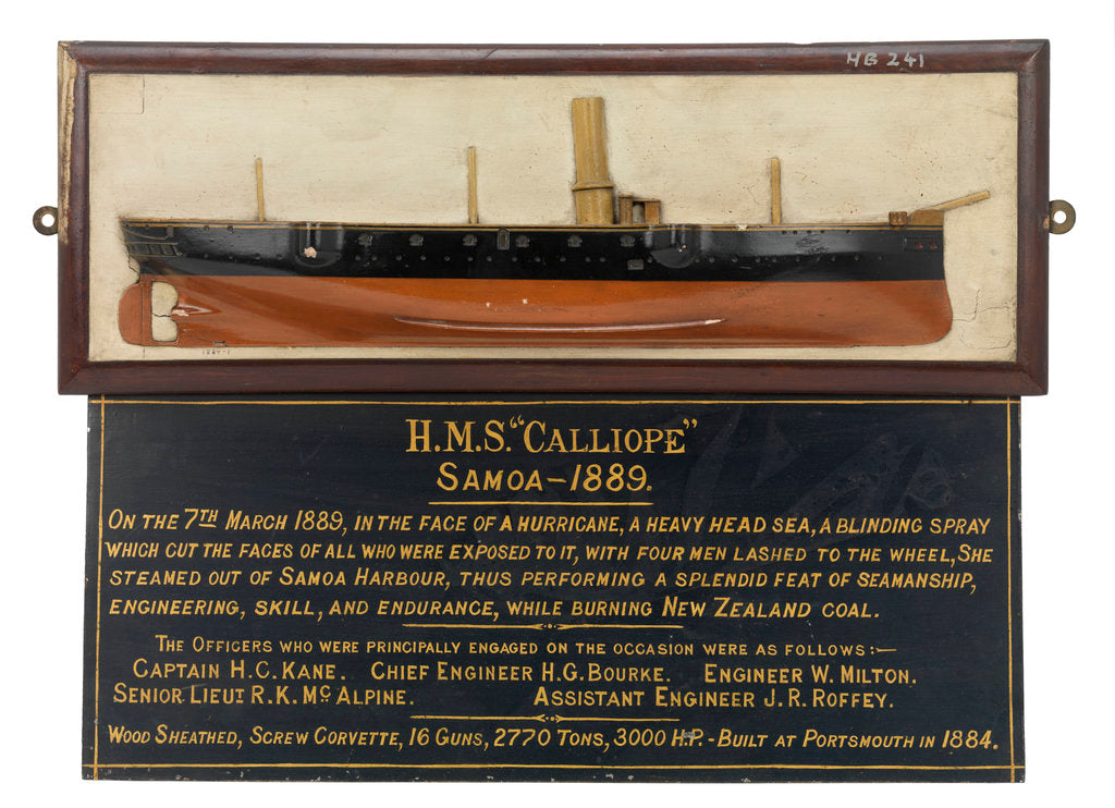 Detail of HMS 'Calliope' (1884) by unknown