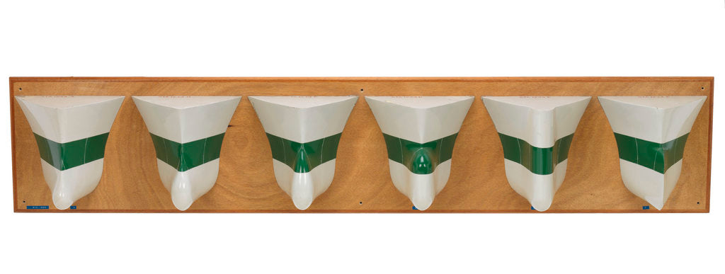 Detail of Sectional model depicting six bows by unknown