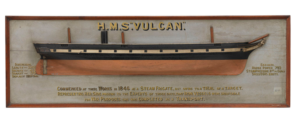 Detail of HMS 'Vulcan' (1849) by unknown