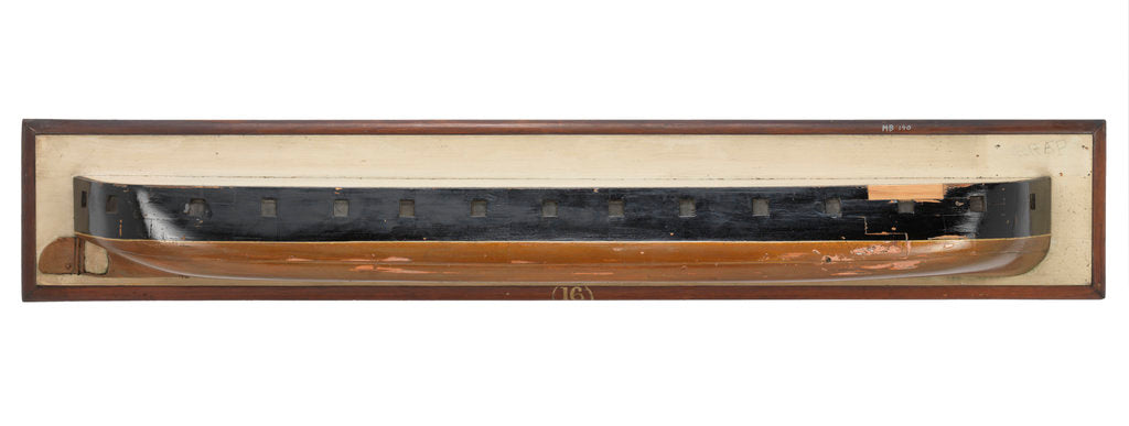 Detail of HMS 'Erebus' (1856); warship and floating battery by unknown