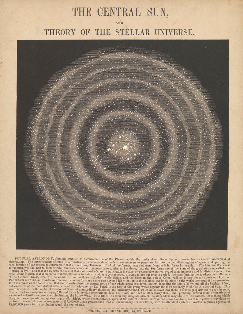 Detail of The central sun and the theory of the stellar universe (backlit) by James Reynolds