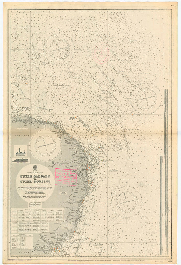 Detail of England-East Coast. Outer Gabbard to Outer Dowsing by British Admiralty
