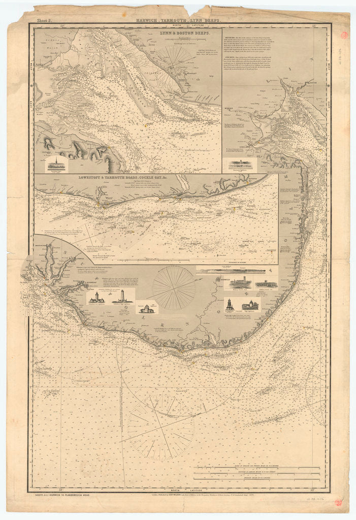 Detail of England East Coast:  Harwich to Flamborough Head by Charles Wilson