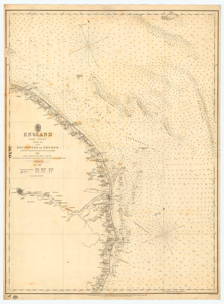 Detail of England East Coast: Southwolds to Cromer by British Admiralty