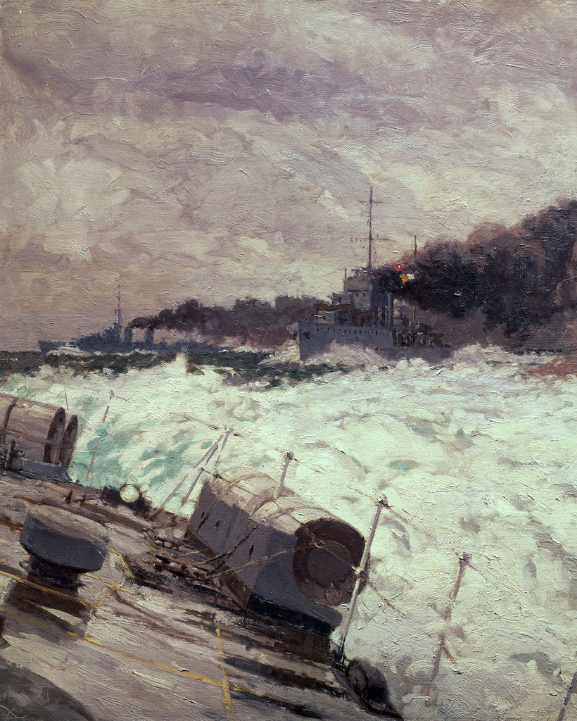 Detail of Destroyer smoke screen (detail) by Norman Wilkinson