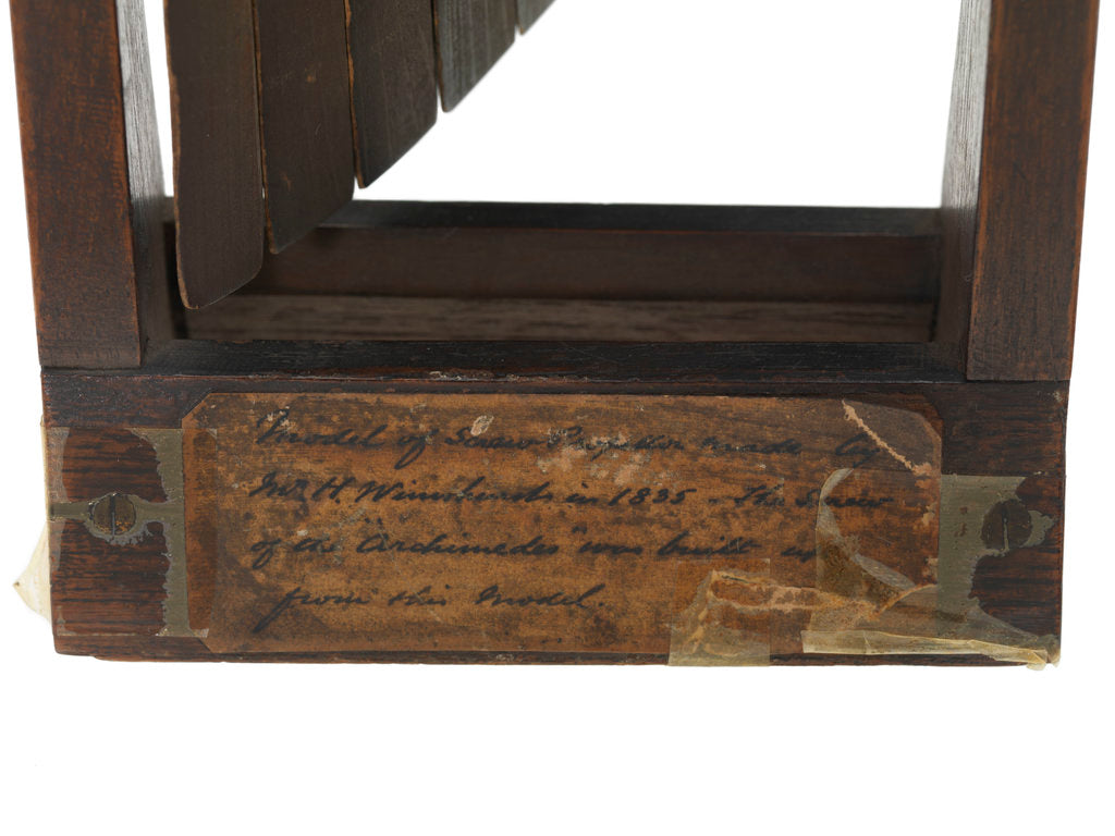 Detail of Propeller model by M. Wimshurst