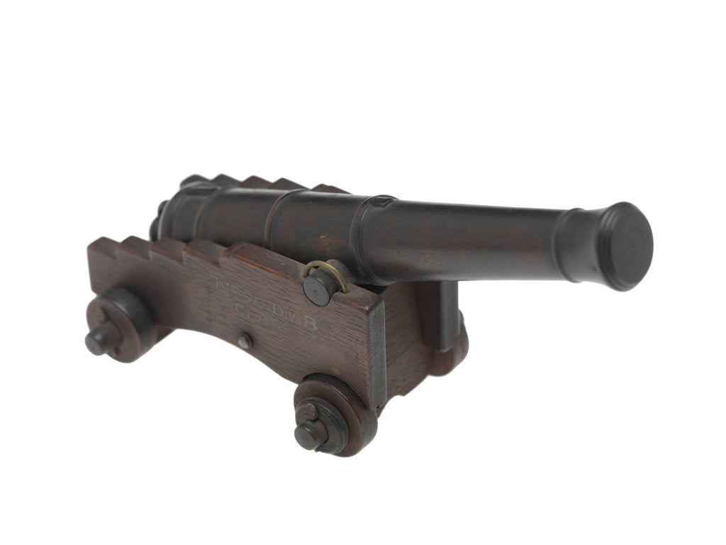 Detail of Ordnance model; Gun model by unknown
