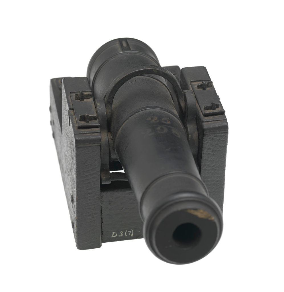 Detail of Ordnance model; Gun model by unknown