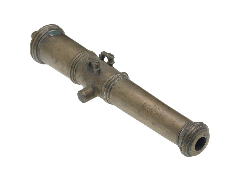 Detail of Ordnance model; Gun model by unknown