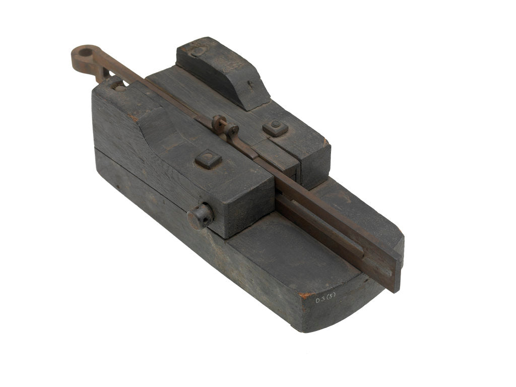 Detail of Ordnance model; Gun carriage model by unknown