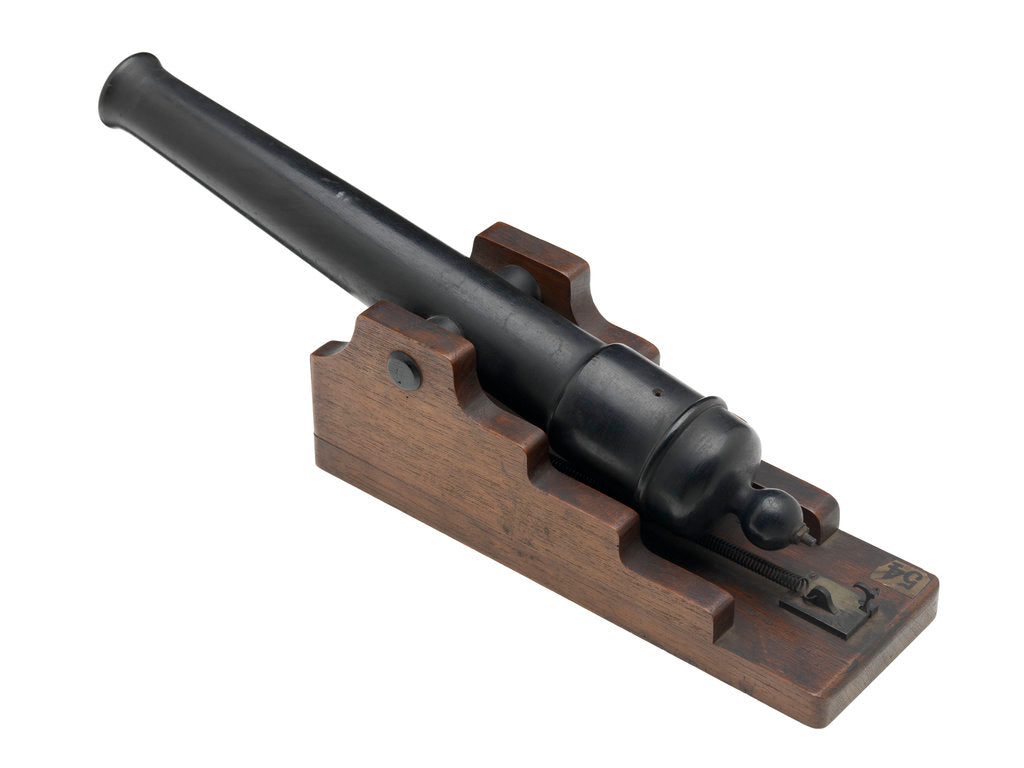 Detail of Ordnance model; Gun model by unknown