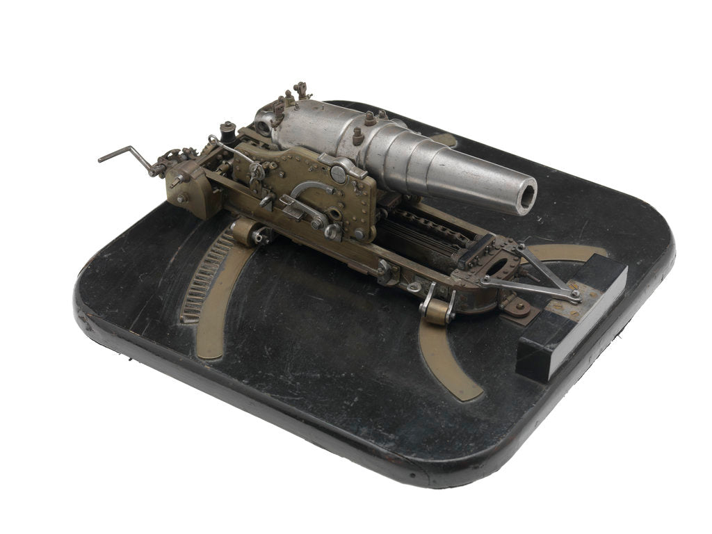 Detail of Ordnance model; Gun model by unknown