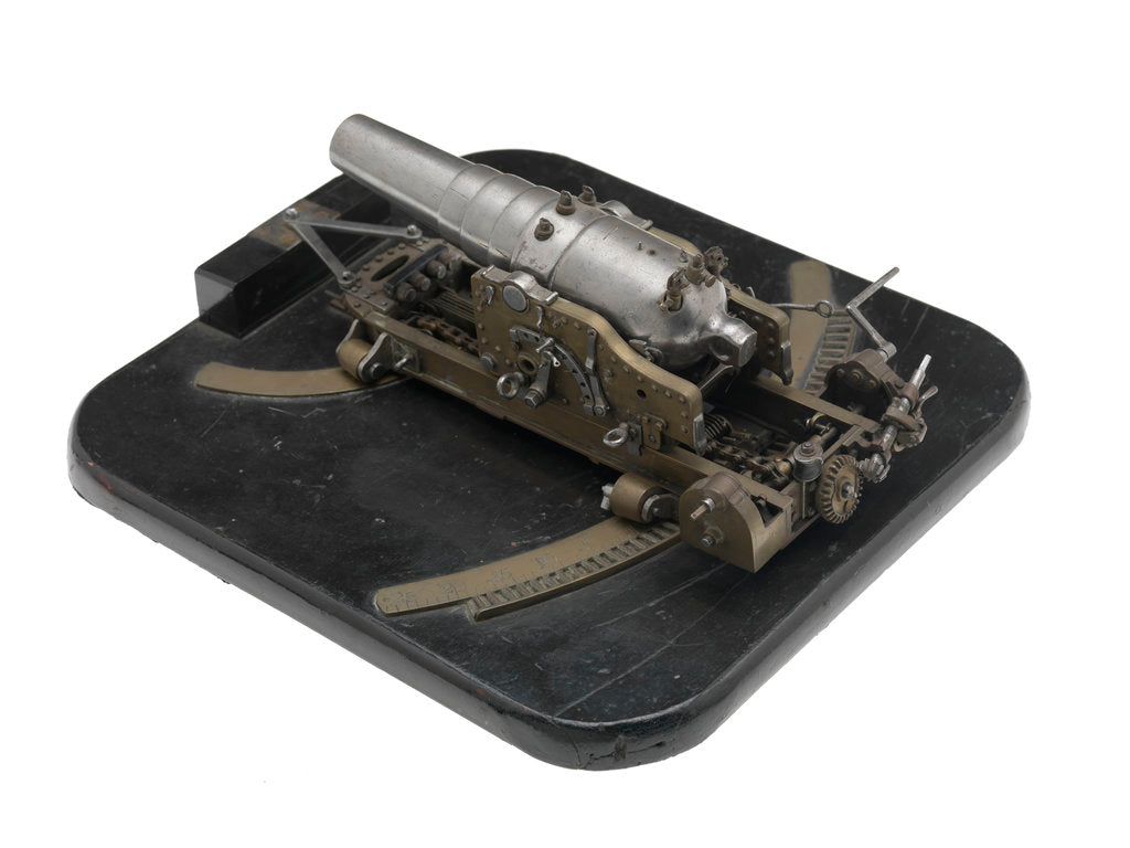 Detail of Ordnance model; Gun model by unknown