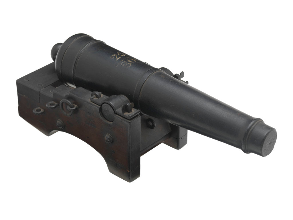 Detail of Ordnance model; Gun model by unknown