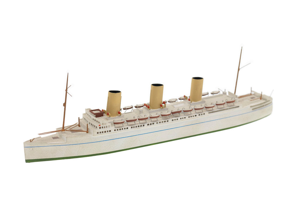 Detail of Waterline model; Rigged model; Miniature model by Bassett-Lowke Ltd