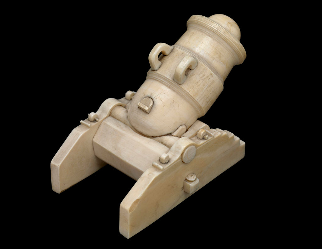 Detail of Ordnance model; Gun model by unknown