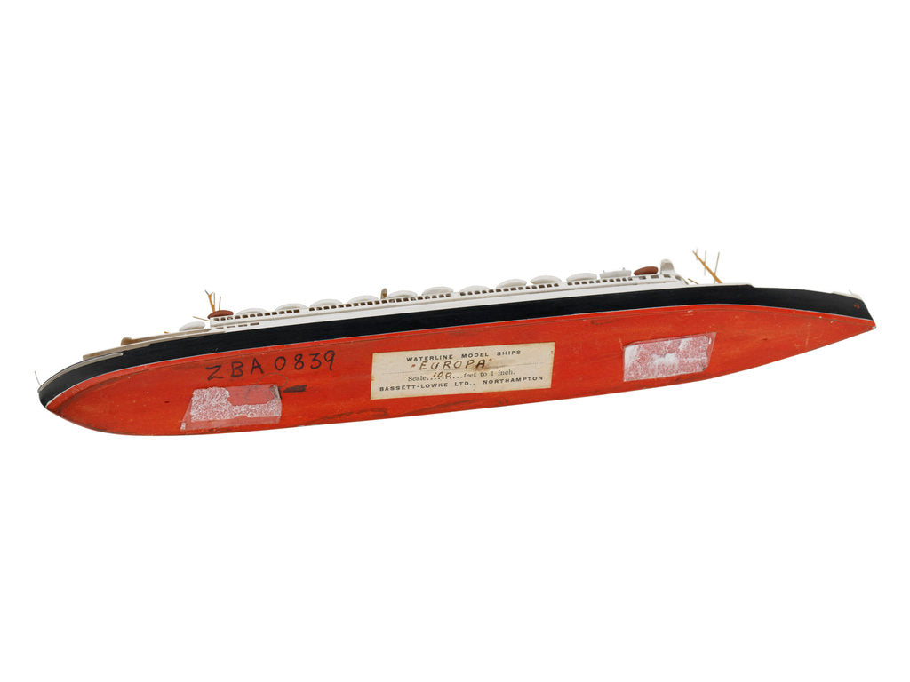 Detail of Waterline model; Miniature model by Bassett-Lowke Ltd