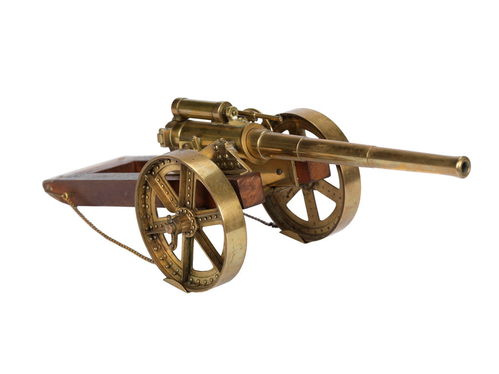 Detail of Ordnance model; Gun model by unknown