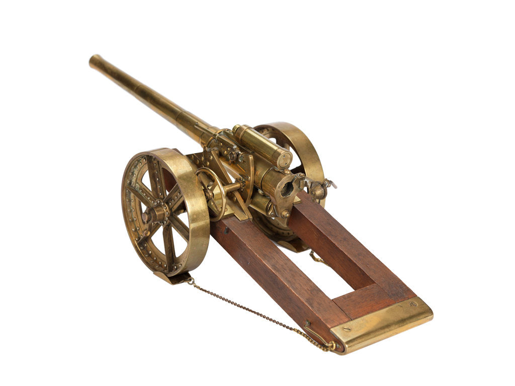 Detail of Ordnance model; Gun model by unknown